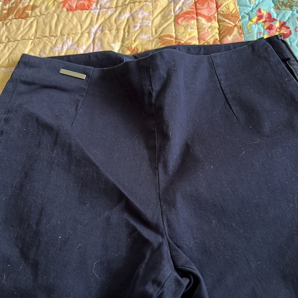 Polo Ralph Lauren Navy Blue Skinny Trousers - Size 2. Flat front, side zip. - Picture 2 of 6